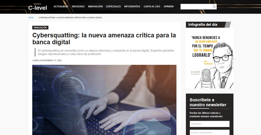 Cybersquatting: la nueva amenaza crítica para la banca digital